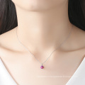 Lovely 925 Sterling Silver Ball Opal Pendant Necklace